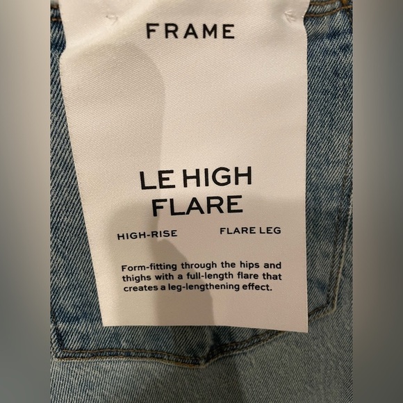 New Frame Le High Flare 32 Crystal Beach Tear Wash - Picture 4 of 12